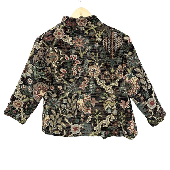 ORVIS Embroidered Jacket Open Cotton Floral - Picture 3 of 8